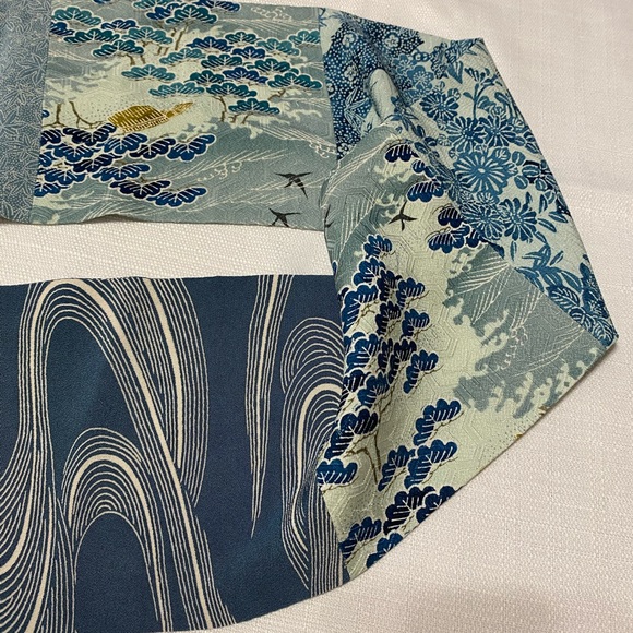 Air Scarves Hand Crafted Japanese Silk Kimono Limited Edition Infinity NWT - Picture 6 of 8